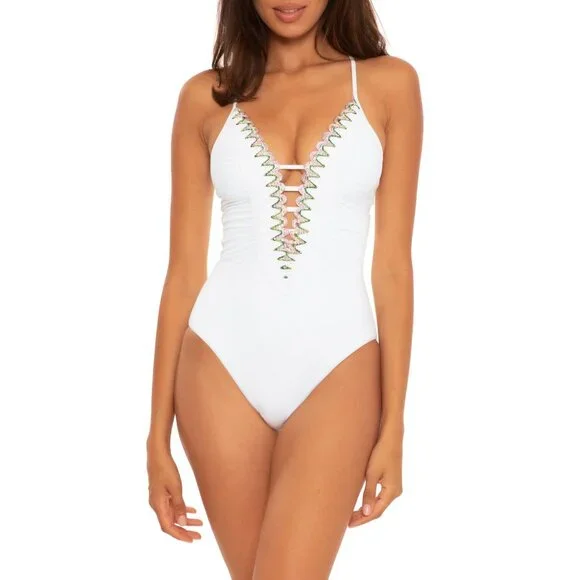 BECCA by Rebecca Virtue Layla One Piece Swimsuit - White - Small - Picture 5 of 5